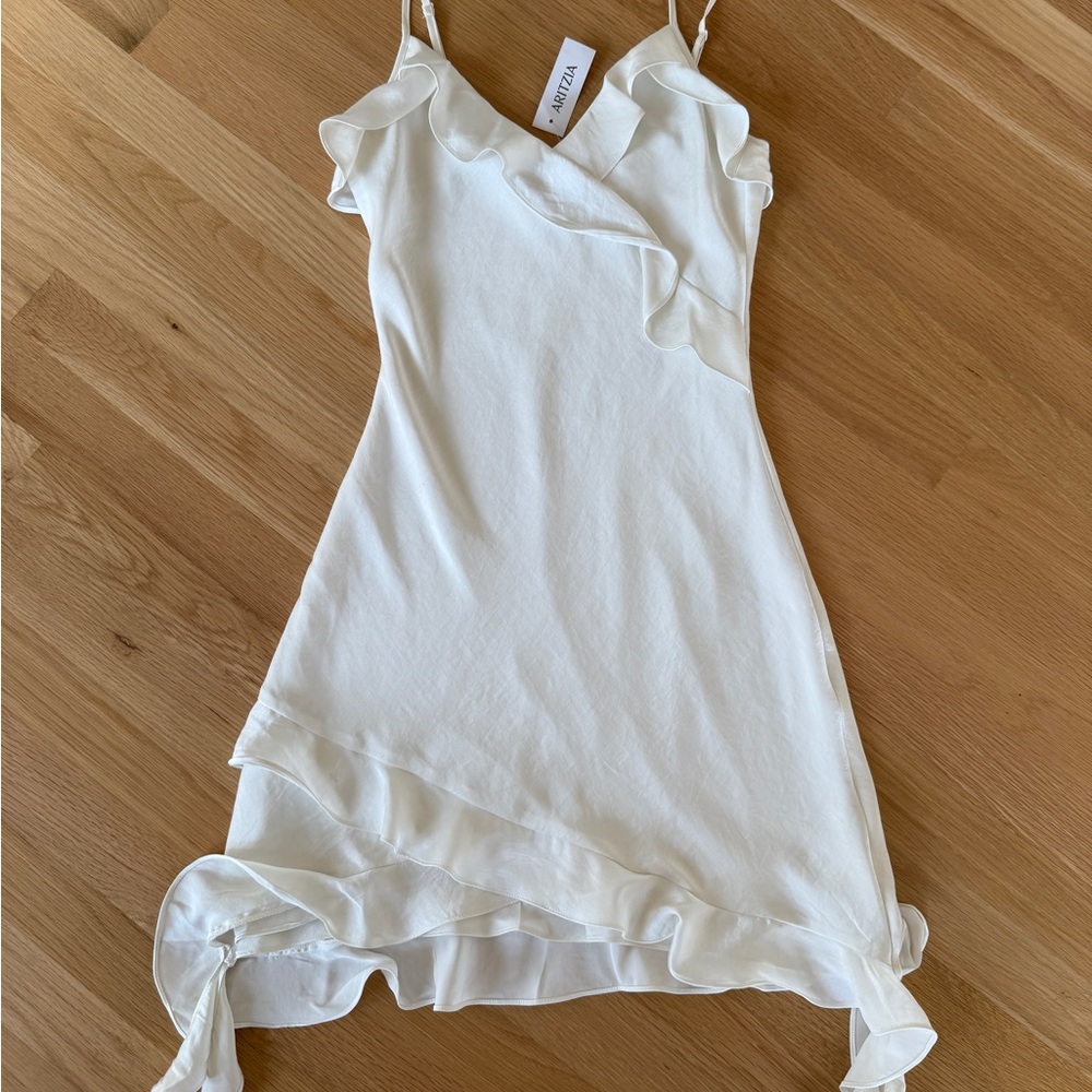 Elegant White Ruffle Dress